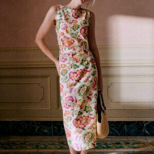 Sézane Claire Blouse and Norma Skirt set in Aria Print